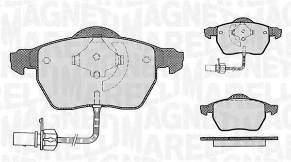 MAGNETI MARELLI Комплект тормозных колодок, дисковый тормоз 363916060142